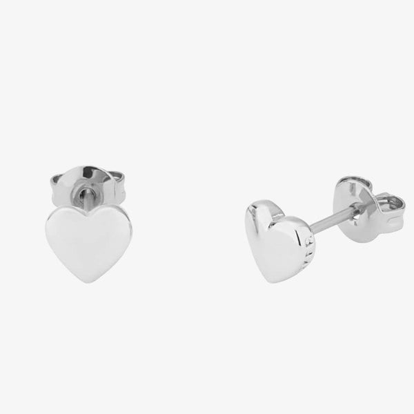 Ted Baker HARLY Silver Tone Tiny Heart Stud Earrings TBJ872-01-03