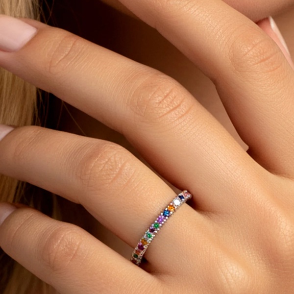 MUCHV Stacking Rainbow Ring