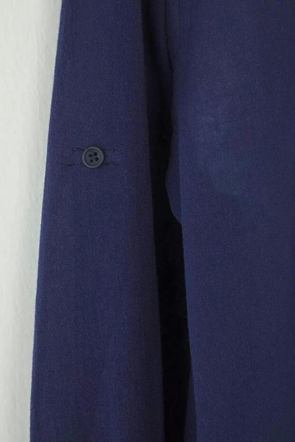 WOVCOR Linen Look Men’s Shirt with Epaulettes and Wrinkled Effect