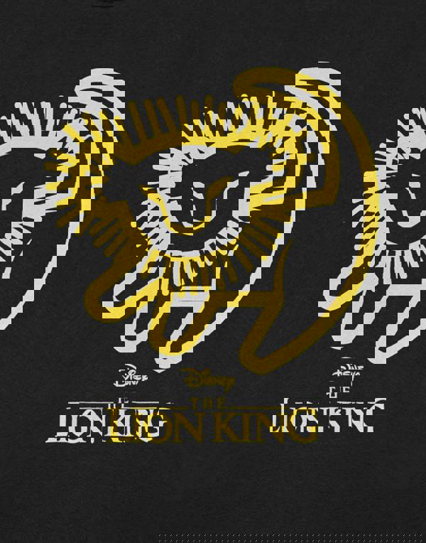 Disney Unisex Black Lion King Adults Short Sleeved T-Shirt