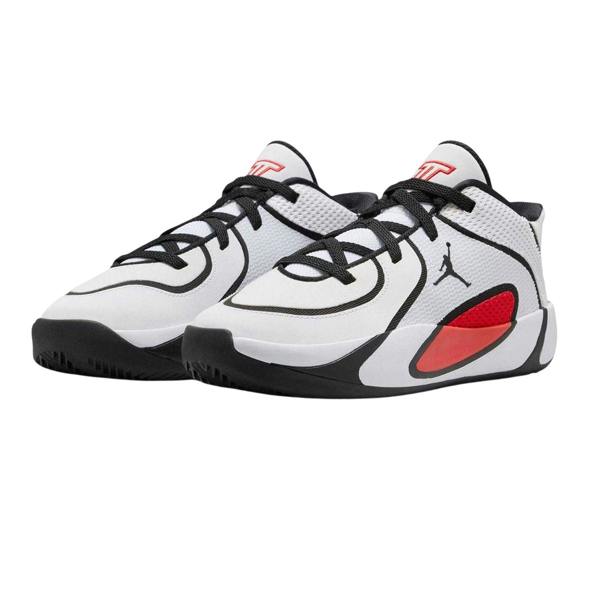Nike Childrens/Kids Air Jordan Tatum 4 Basketball Shoes - White/Red/Black - 