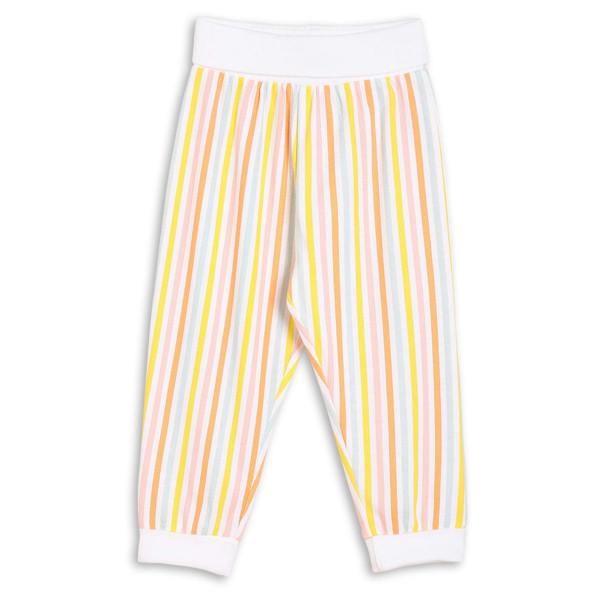 Mini Cuddles Baby Girls 3pk Fruits Print, Solid And Striped Leggings, Multicolour