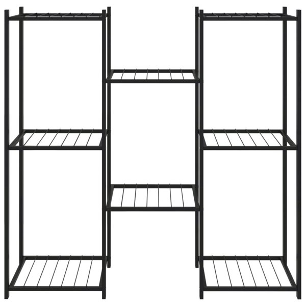 Berkfield Flower Stand 83x25x80 cm Black Iron