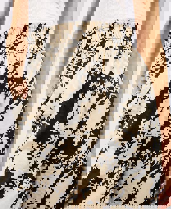 printed wide trousers