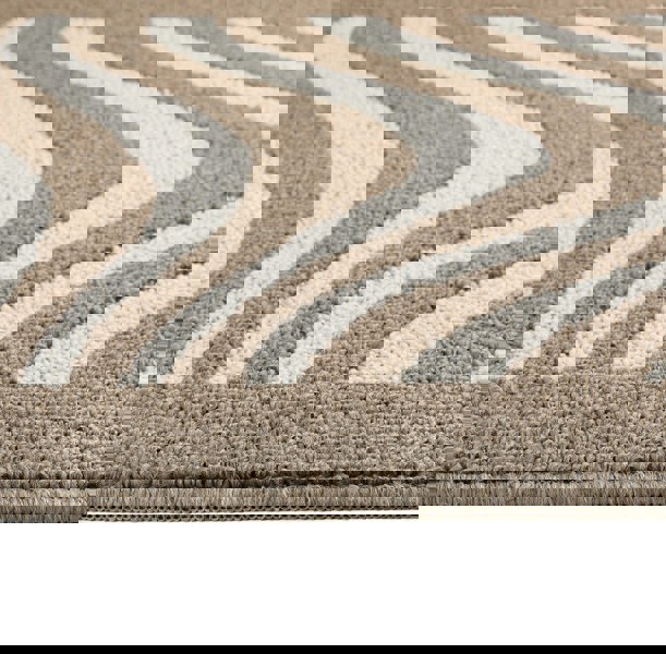 My Mat Sculptured Washable Patterened Waves Mink