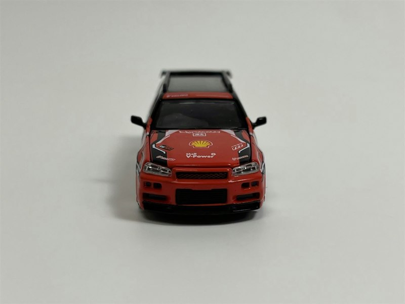 Pop Race Nissan Shell Valino Stagea R34 Pluto MOK Driftagea 34 1:64 Scale PR640038