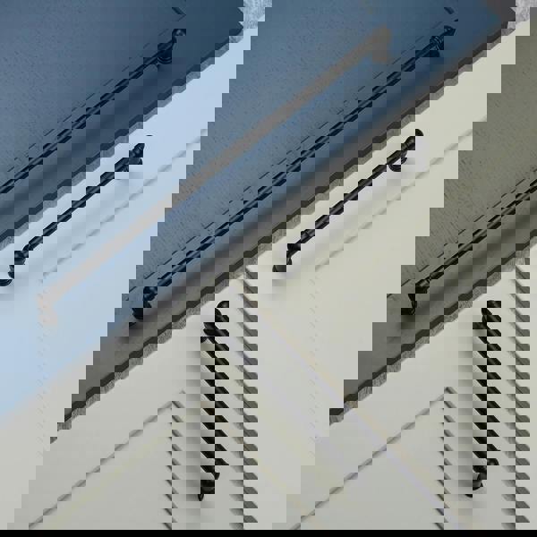 Handle & Home Black Industrial Pipe Style Cabinet D Bar Handle