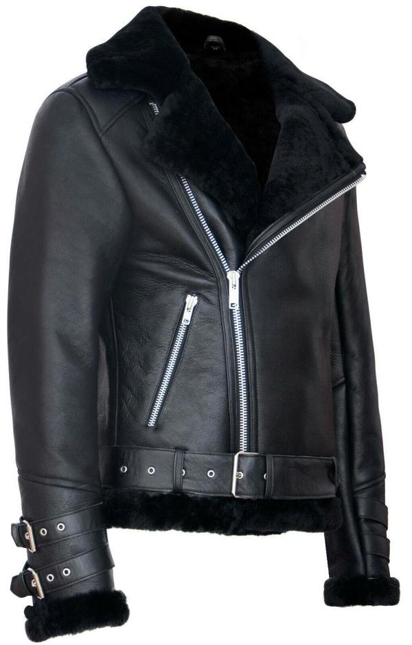 Infinity Leather Mens Sheepskin Leather Biker Jacket-Edmonton