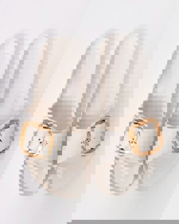 Birkenstock Madrid Big Buckle Womens EVA Sandals - Eggshell - CHO - Designer Womens Sandals