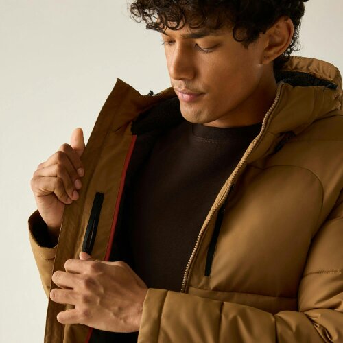 Regatta Mens Frankie Padded Jacket - Rich Tan/Black