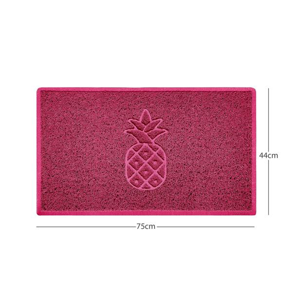 Nicoman Embossed Pineapple Grey Spaghetti Door Mat