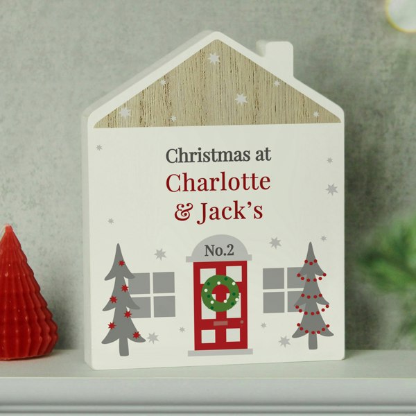 Personalised Memento Company Personalised Christmas Wooden House Ornament