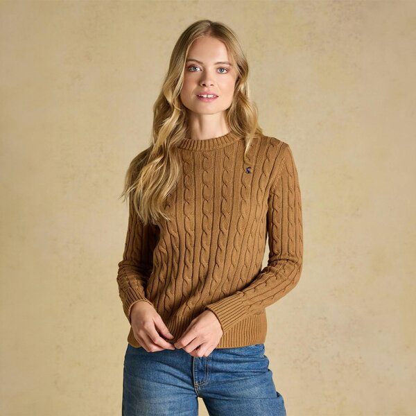 Joules CLASSIC CABLE Jumpers Sweatshirt   in  Brown