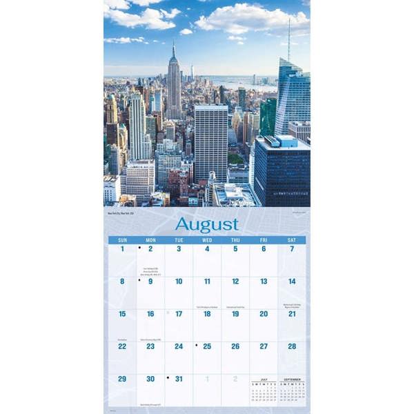 City Skylines Calendar 2027, Wall Calendars, Month To View, Travel, Gift