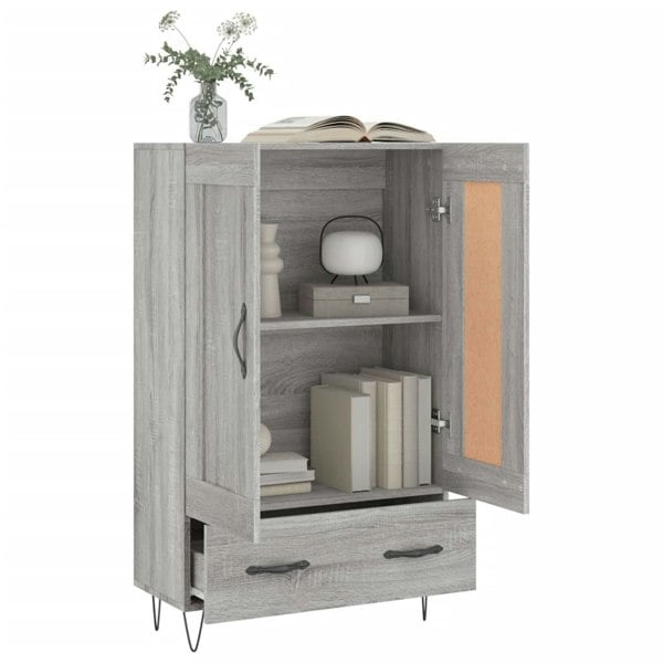 Berkfield Highboard Grey Sonoma 69.5x31x115 cm Engineered Wood