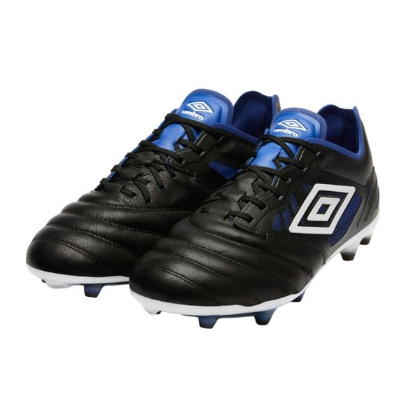 Umbro Mens Tocco IV Pro Leather Firm Ground Football Boots - Black/White/Royal Blue