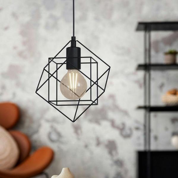 Pagazzi Lighting Helix 1 Light Black Pendant Ceiling Light