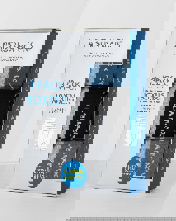 Larsson & Co 3 Pack Boxers In Grey Melange