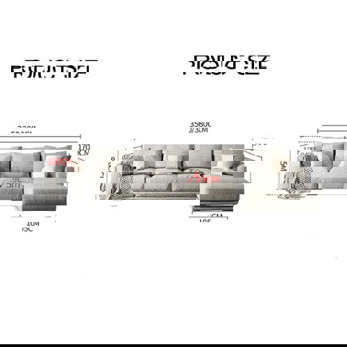 Koch Three Seater Corner, Four Seater Corner Sofa, Linen-Rit Concept-Rit Concept
