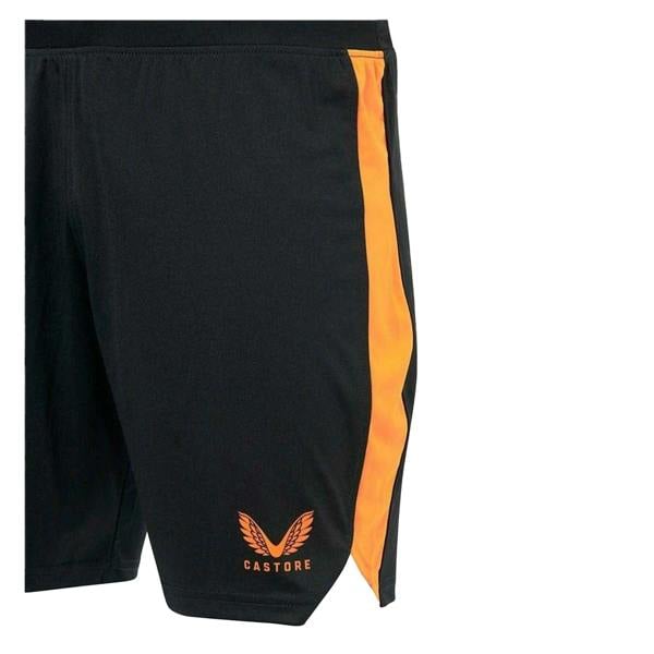 Castore Mens Rangers FC Athletic Shorts - Black/Orange Print - 