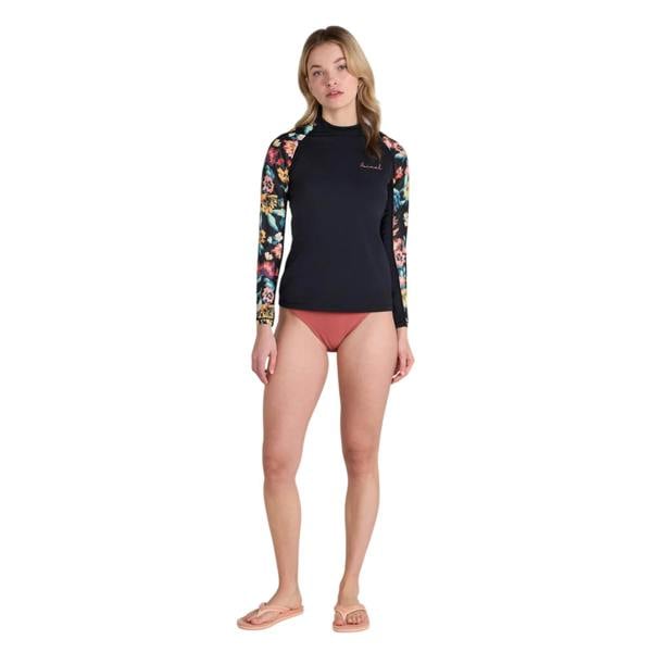 Animal Womens/Ladies Lillie Floral UPF 50+ Raglan Rash Guard - Multicoloured - 