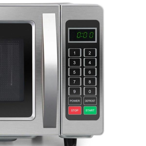 electriQ Freestanding 25L 1000W Flatbed Commercial Style Microwave Silver