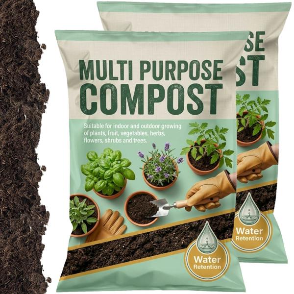 50 Litre Multi-Purpose Compost With Nutrient Enhanced Formula & Wetting Agent