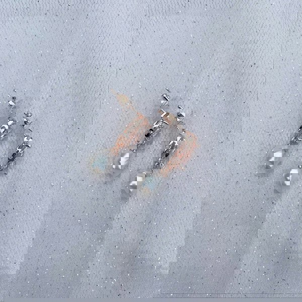 Pearl drop earrings, small rose gold crystal earrings, elegant jewellery for women
