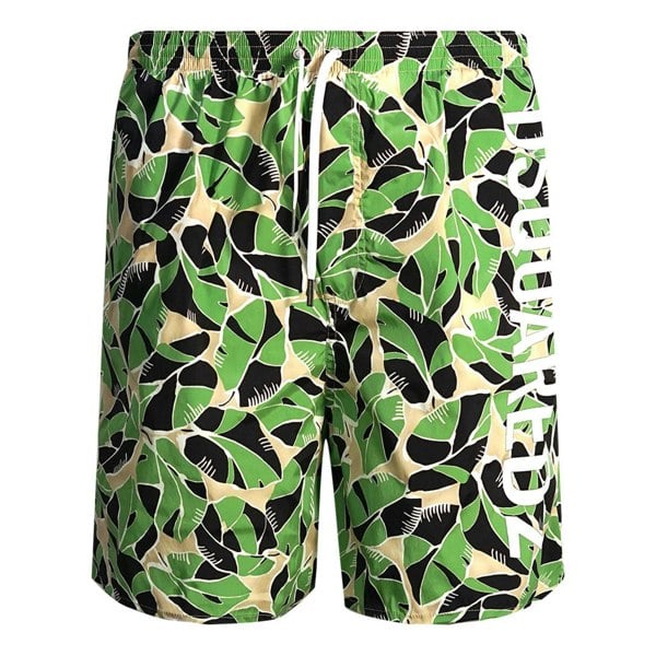 Dsquared2 Leaf Design Swim Shorts - Green