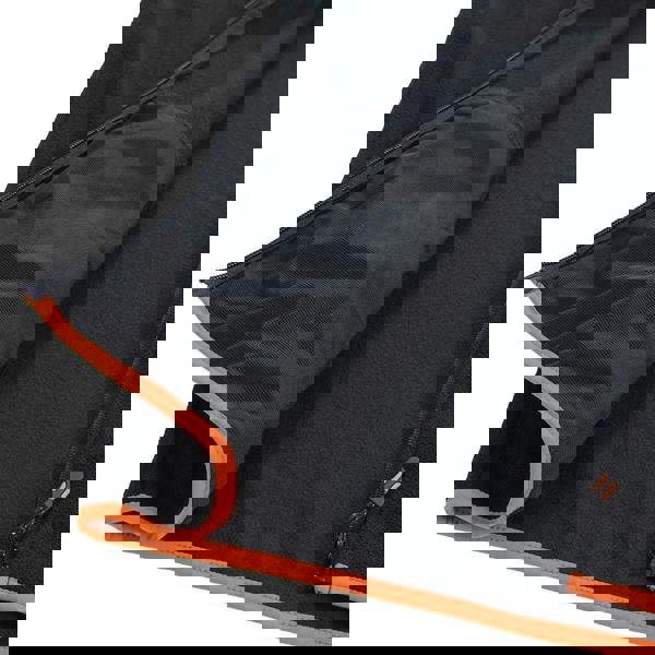 Scruffs Harbour Mens Micro Fleece Zip Up Jacket Coat, black fleece jacket with orange trim and zip closure.