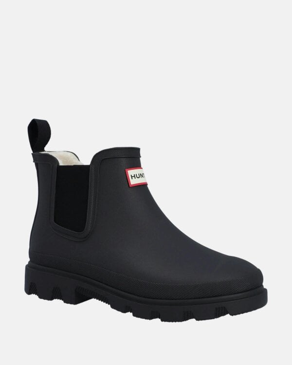 Hunter Womens Downpour Chelsea Insulated Boot - Black