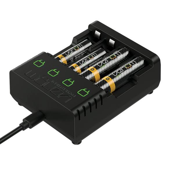 Venom Rechargeable Battery Charging Dock plus 8 x AA 2100mAh and 8 x AAA 800mAh Rechargeable Batteries