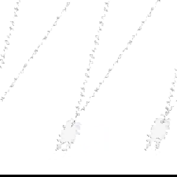 German Spitz Silhouette Silver Necklace - Personalised - MYLEE London