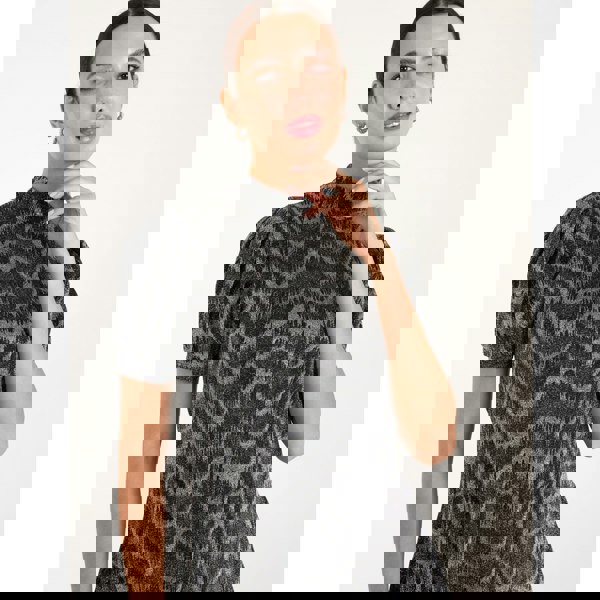 Blue Vanilla Puff Sleeve Swing Dress