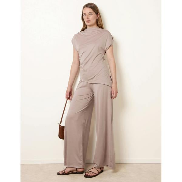 Blue Vanilla Soft Jersey Asymmetric Hem Set