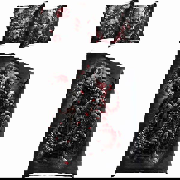 SKULLS N' ROSES - Single Duvet Cover + UK And EU Pillow case - Spiral USA