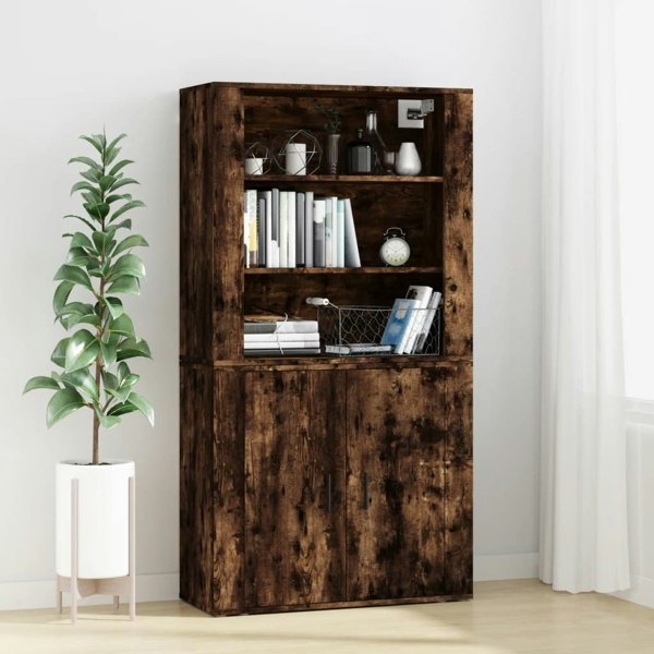 Berkfield Highboard Smoked Oak Engineered Wood
