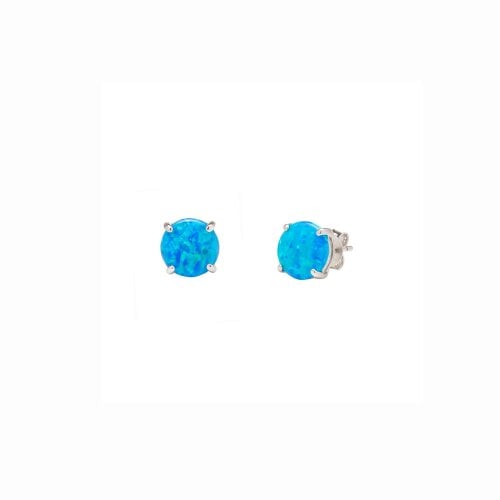 Spero London Chunky Opal Sterling Silver Stud Earring