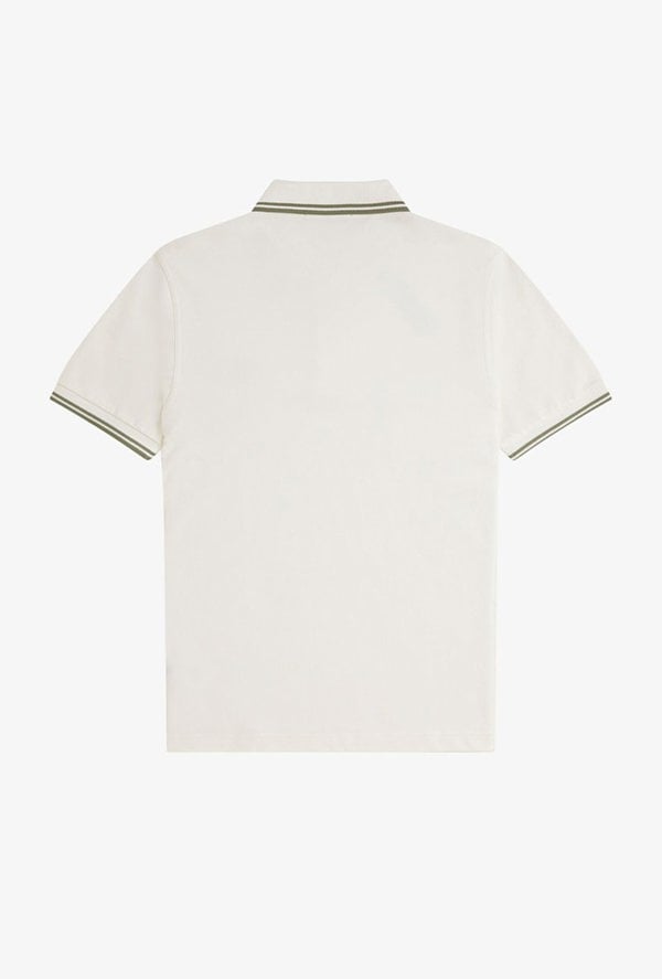 Fred Perry Men's Twin Tipped Polo Shirt - White/Green