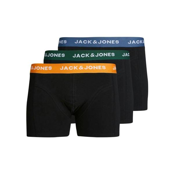 Jack And Jones Boys Cotton Blend Boxer Shorts (Pack of 3) - Dark Green - 