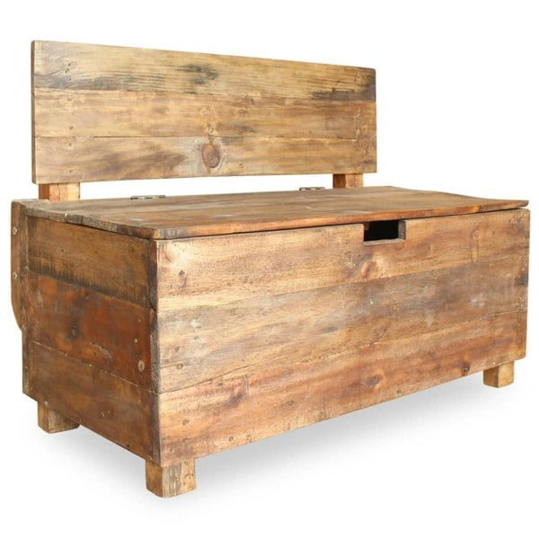 Berkfield Bench Solid Reclaimed Wood 86x40x60 cm