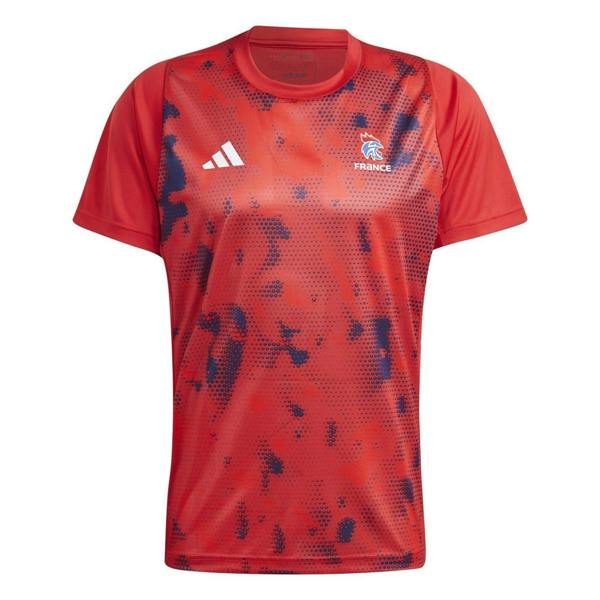 Adidas Mens France FFR Handball T-Shirt - Team College Red - 