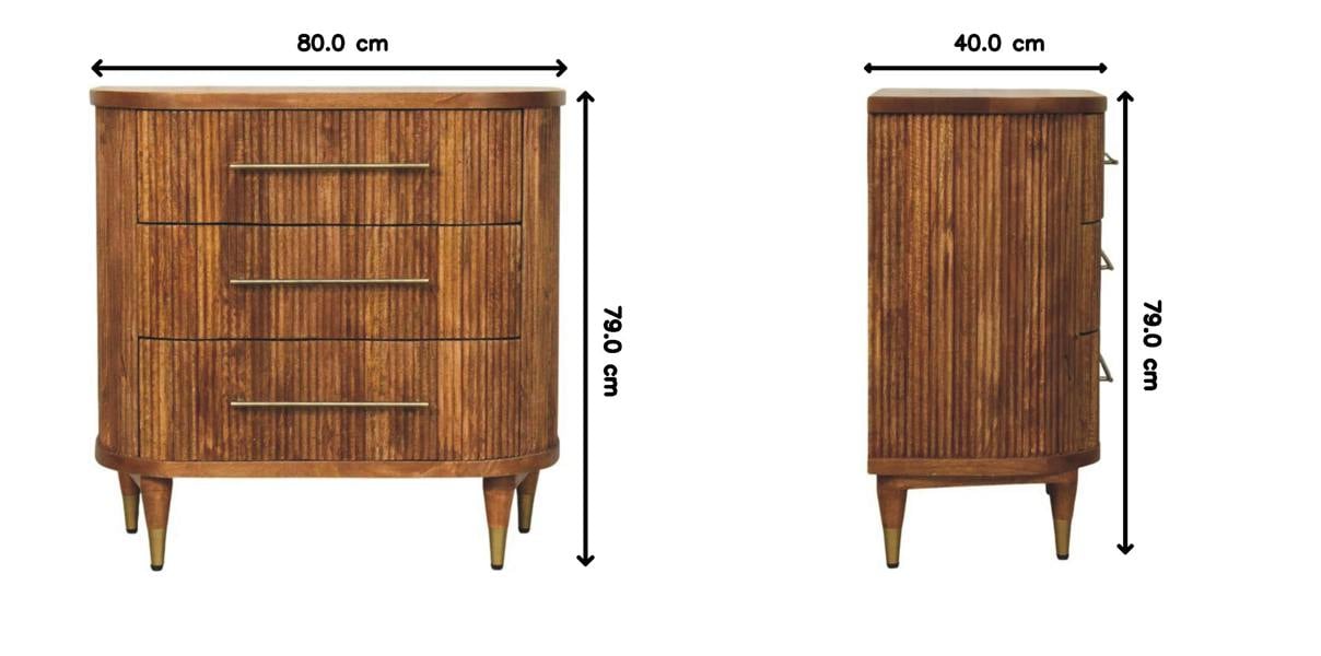 Artisan Furniture Emerson Ribbed 3-Drawer Chest