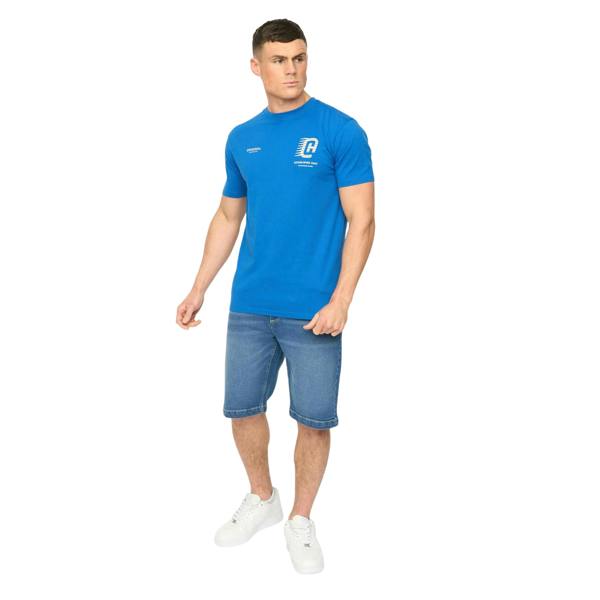 Crosshatch Mens Morville Cotton T-Shirt - Royal Blue - 