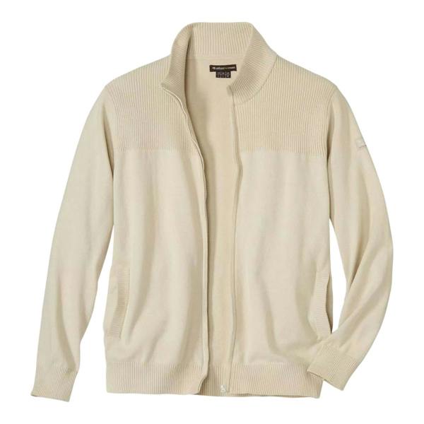 Atlas For Men Mens Mottled Knitted Jacket - Beige - 