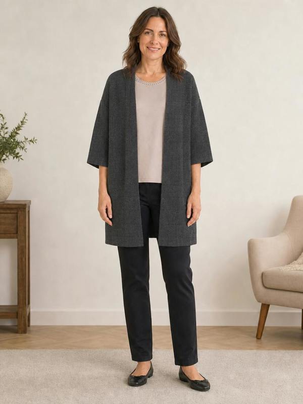 VIZ-A-VIZ Basket Weave Cardi