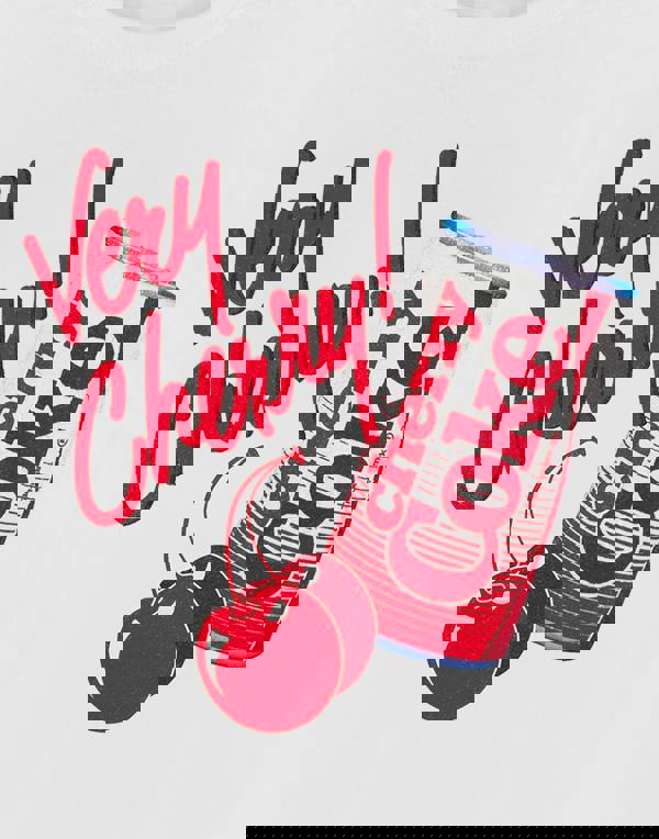 Coca Cola Cherry Coke Womens White Very Cherry Short Sleeved T-Shirt