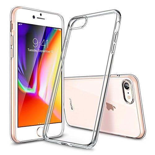 iPhone 8 Case ESR Crystal Clear Transparent Gel Case Slim-Fit Anti-Scratch Shock Absorption Supports Wireless Charging