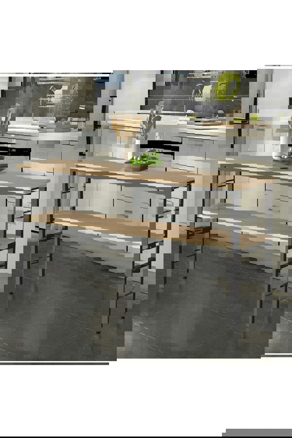 Living and Home 160 cm W x 40cm D x 80 cm H  2-Tier Microwave Stand Shelf Kitchen Organizer with Hooks Black