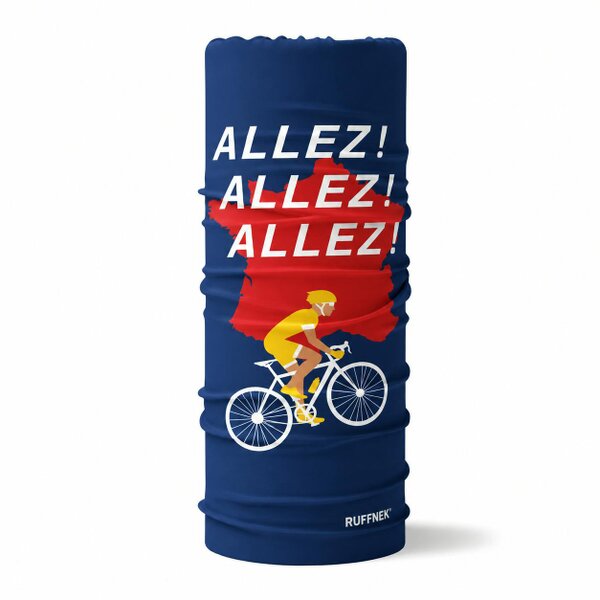 RUFFNEK ALLEZ! French Cycle Tour Neck Gaiter Snood | RUFFNEK® 2026 Version